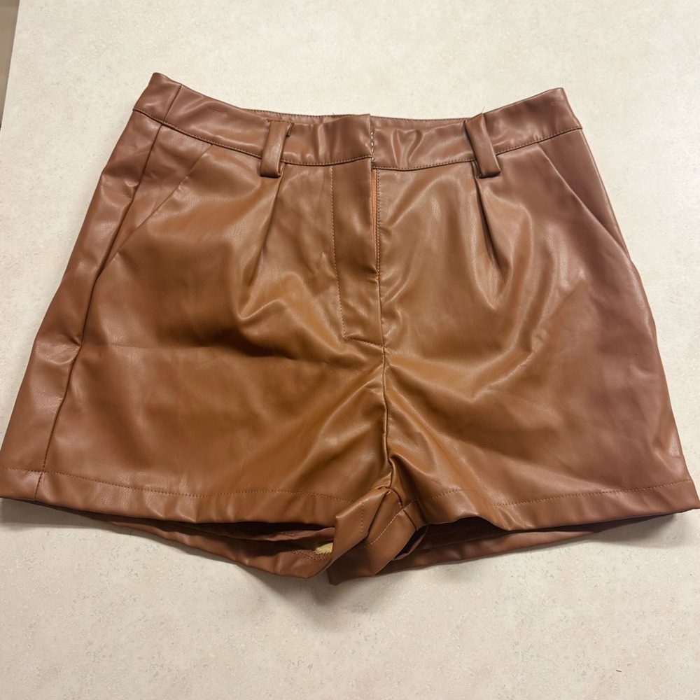 SHEIN Tan High Waist Shorts